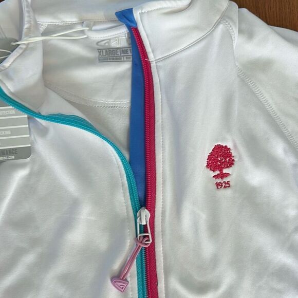 NWT Garb clothing for young people white and pink three-quarter zip performance - Picture 4 of 5